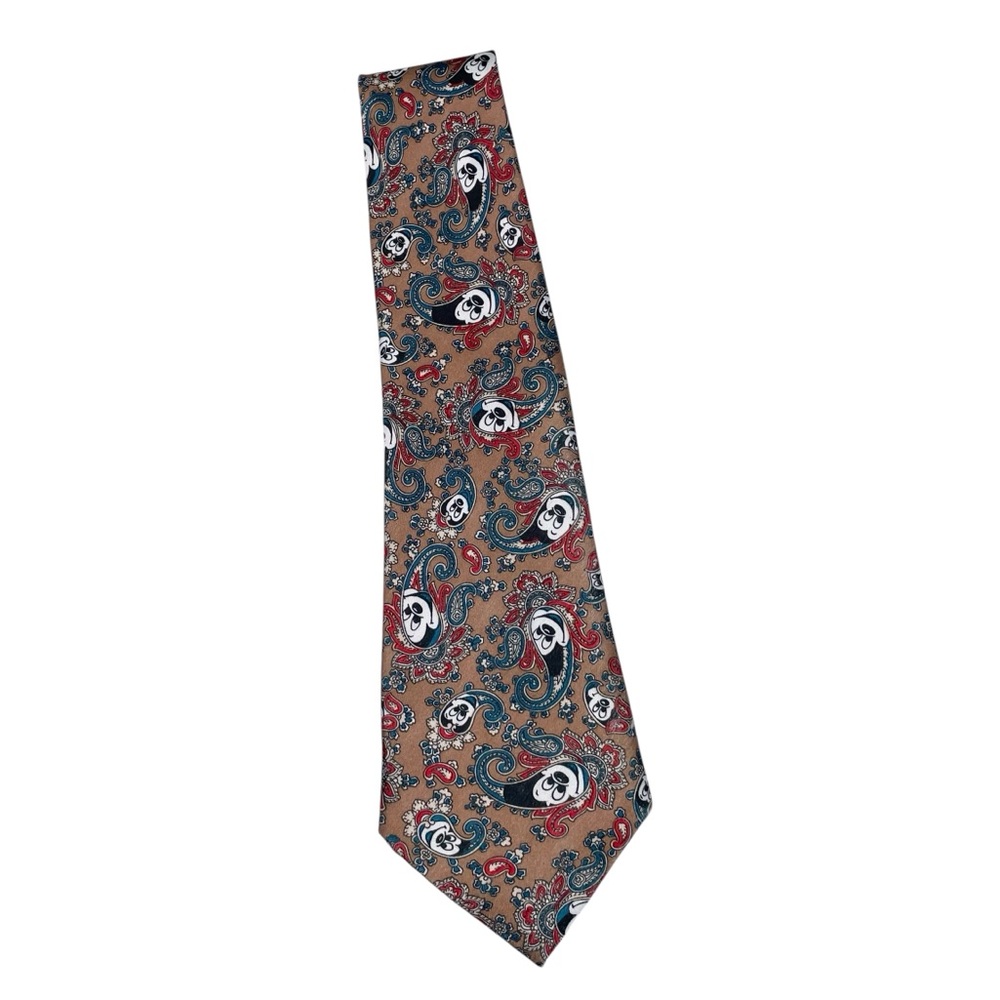 Vintage 90s Y2K Disney Mickey Mouse Paisley Print Men's Tie Page-1 Novelty 56"